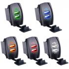 Universal Car Charger Waterproof Dual Port Auto Adapter Outlet DC 12V_1